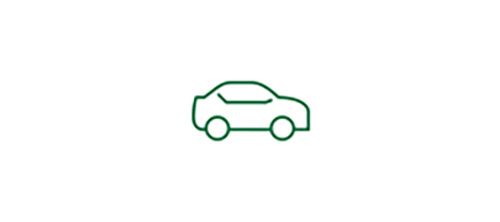 Car icon representing increased safety during low-visibility with Monofocal 1-Piece IOL