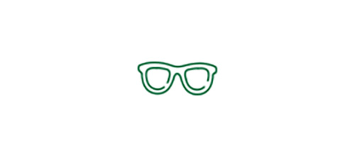 Glasses icon representing the need for glasses to see closer